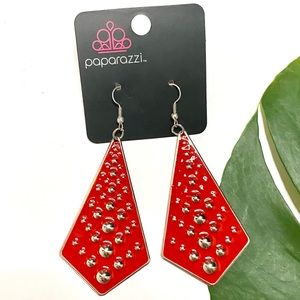 Red & Silver Earrings